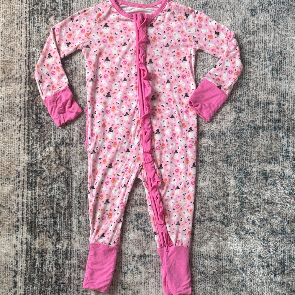 Poppy Kids Co Bamboo Halloween Zippie